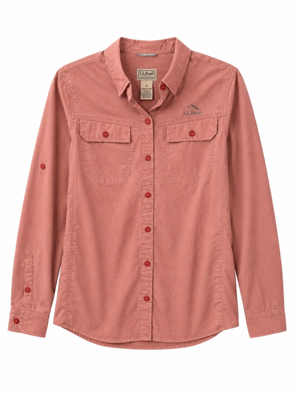 L.L.Bean Pink Hiking Button Down Outdoor Shirt. Size: Small